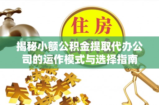 开封揭秘小额公积金提取代办公司的运作模式与选择指南