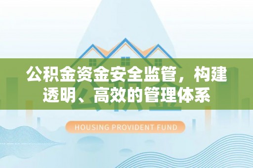 开封公积金资金安全监管，构建透明、高效的管理体系