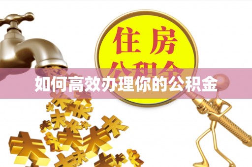 开封如何高效办理你的公积金